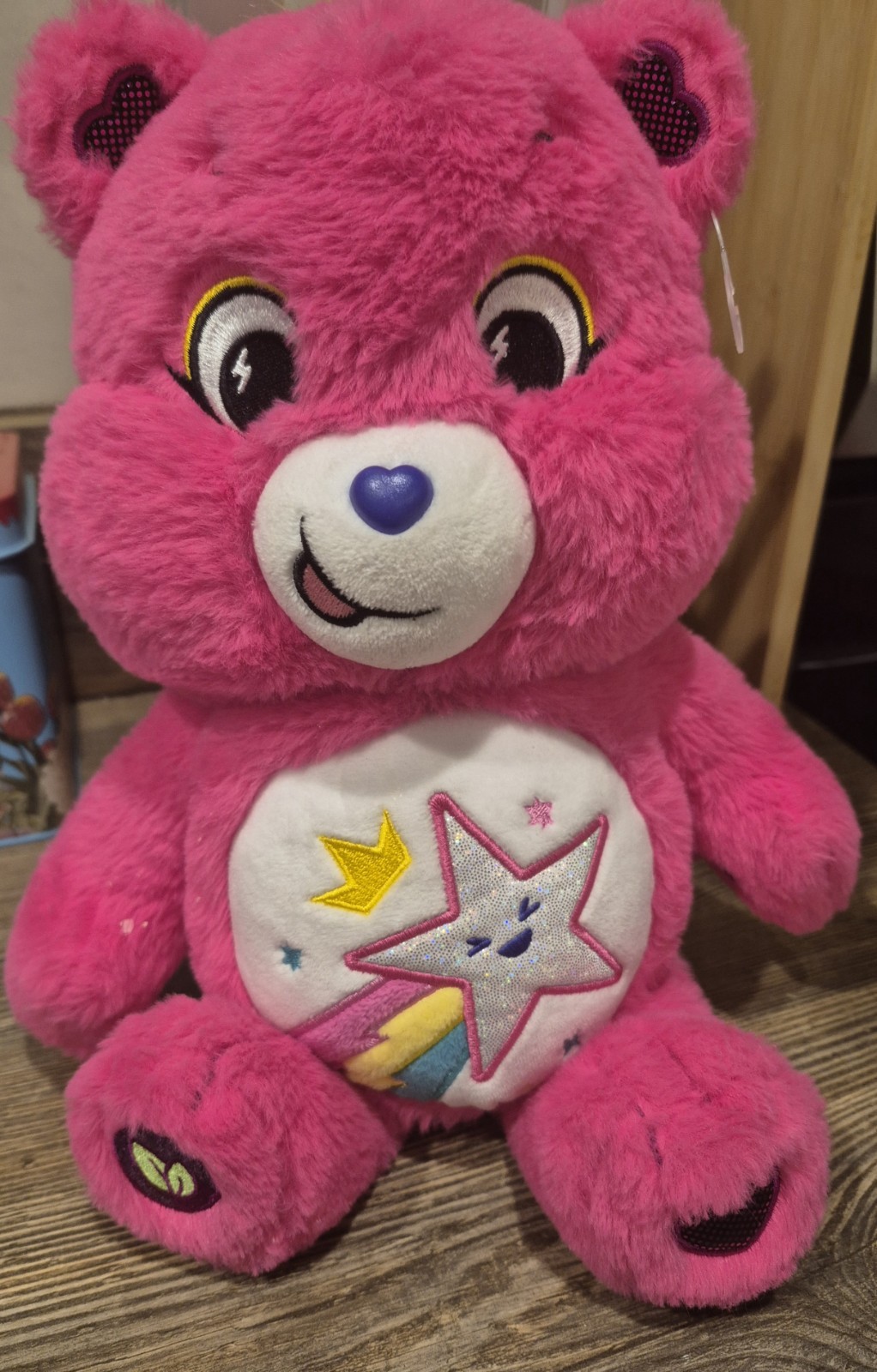 Care Bears Unlock The Magic Be Me Bear Plush Toy 14” Hot Pink Shooting Star 2024