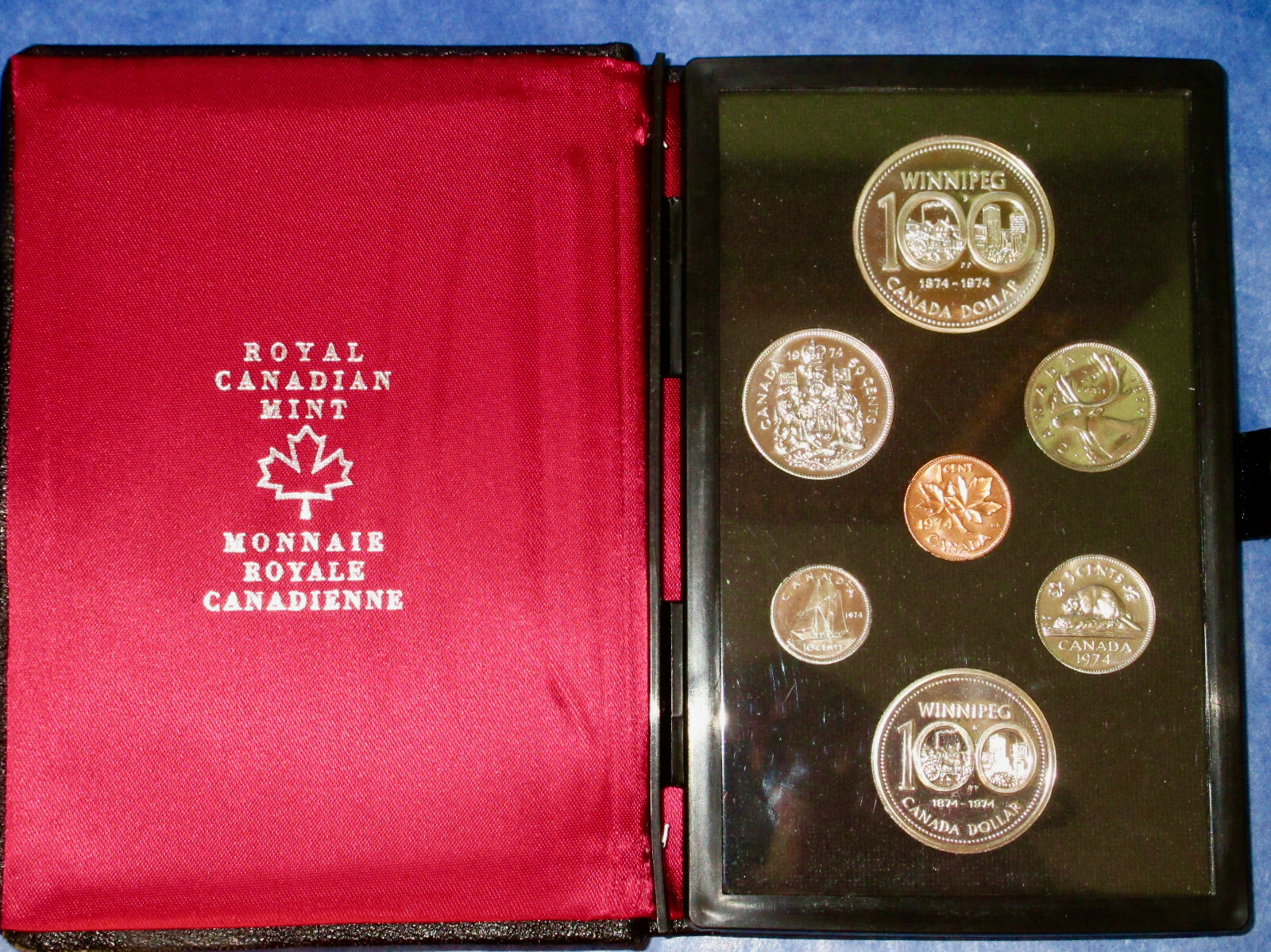 1974 Royal Canadian Mint Coins Winnipeg 100 Anniversary Commemorative
