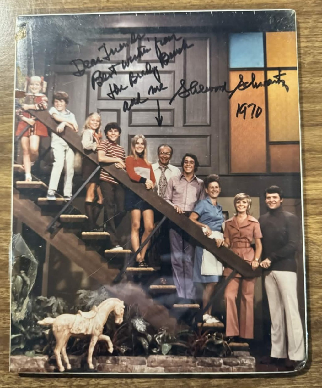 BRADY BUNCH  CAST SIGNED 8x10 COLOR PHOTO SIGNED BY 5 reprint