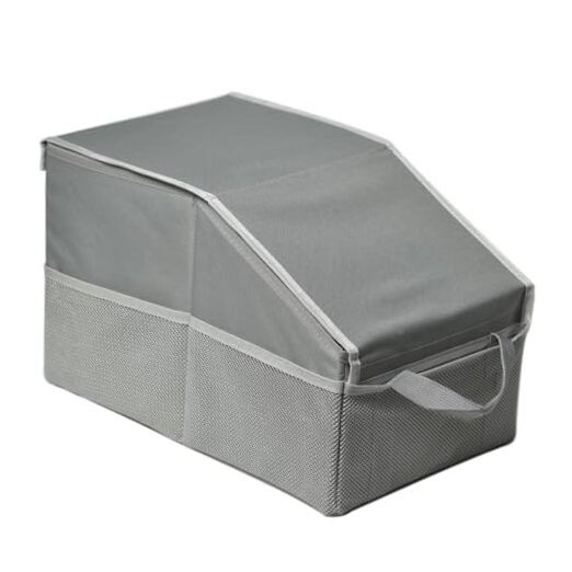 Car Seat Organizer，Collapsible Multi Compartment Car Organizer Adjustable Grey