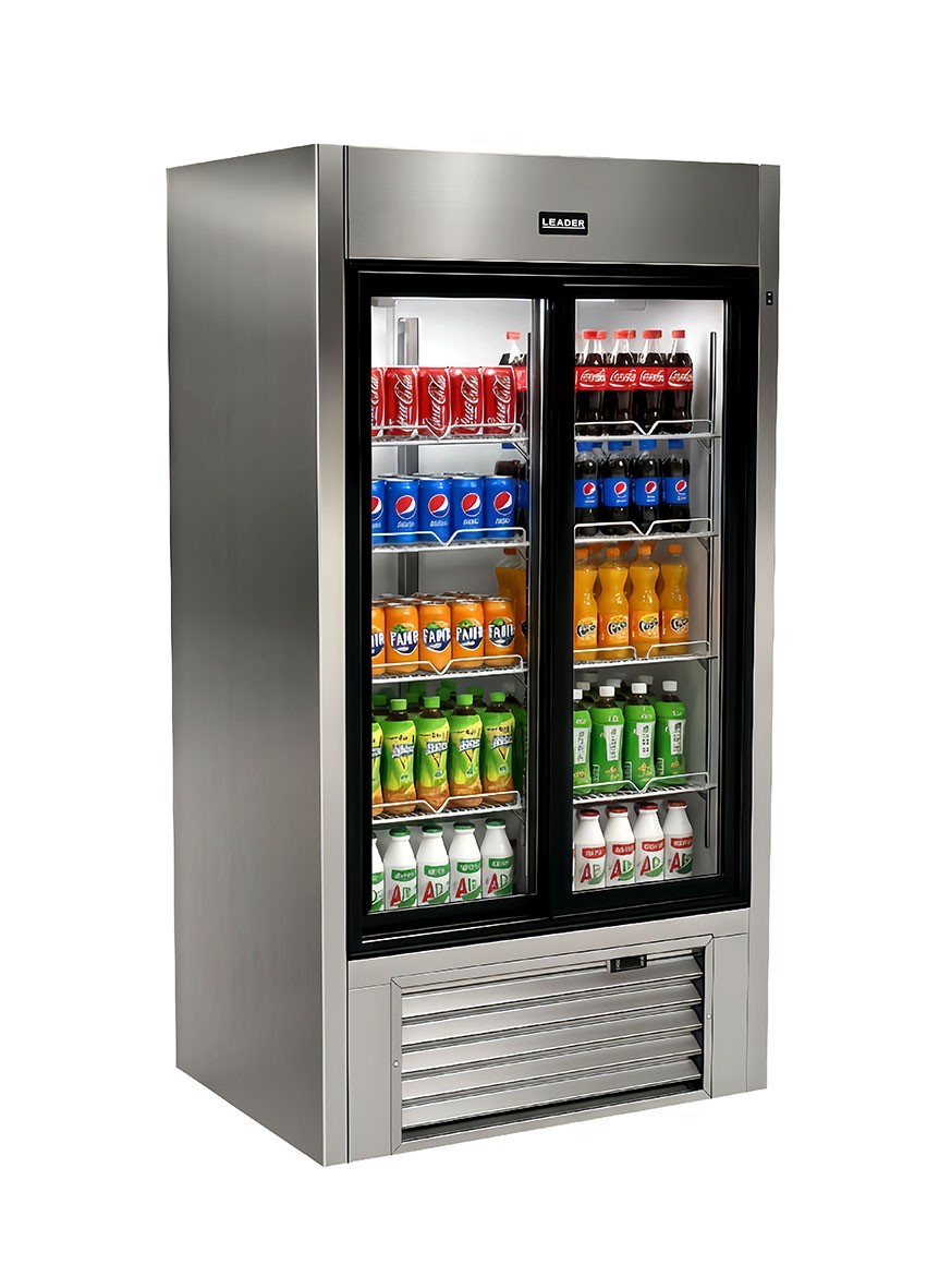 Leader 38" Sliding Glass Door Merchandiser Refrigerator