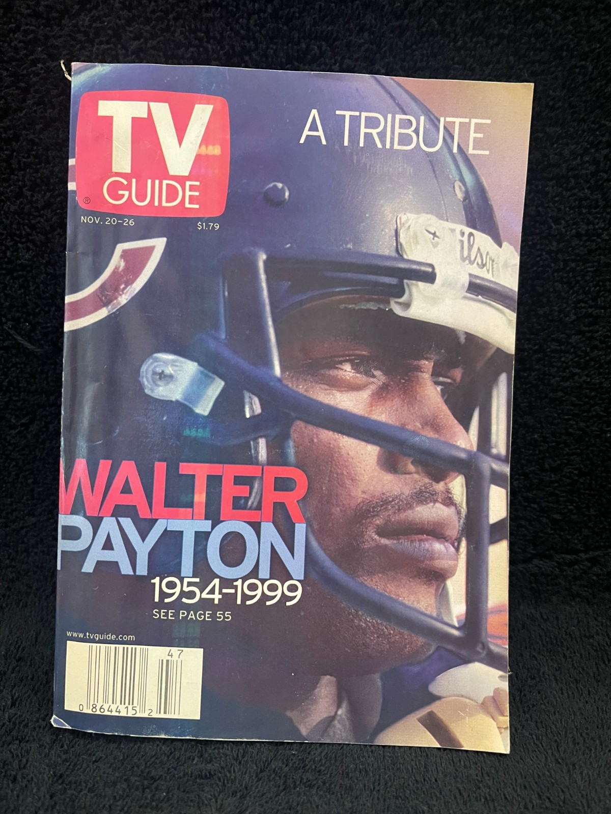 Chicago Bears TV Guide Vol. 47 No. 47 Issue 2434 November 20, 1999 Walter Payton