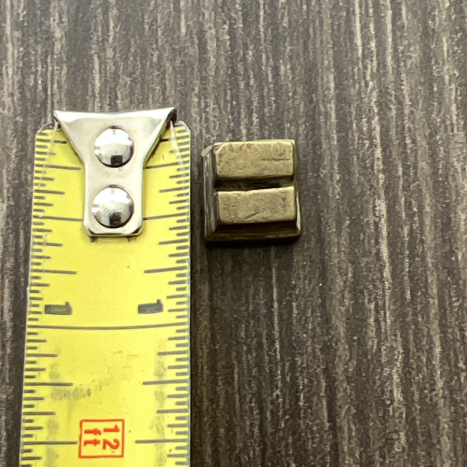 Antique Original Brass African Ashanti Akan Gold Weight Primitive Geometric