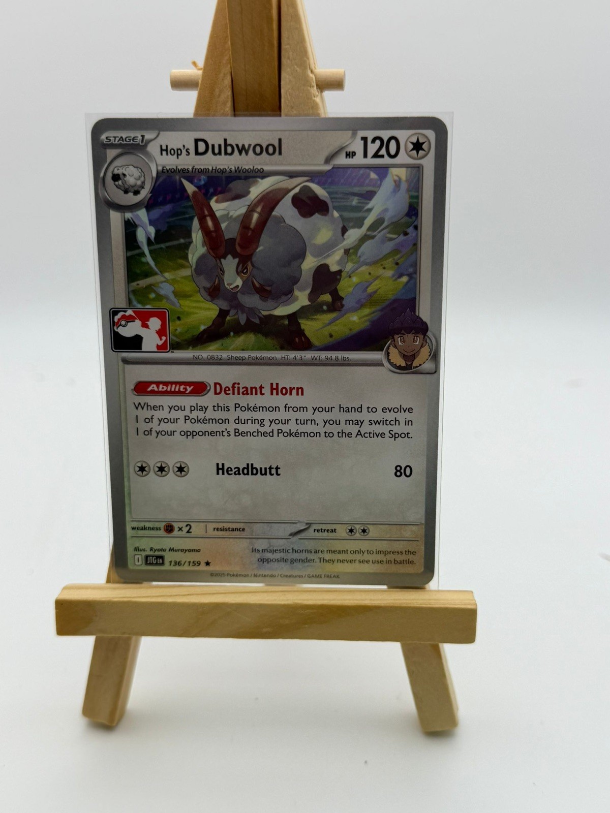 Hop's Dubwool 136/159 - Play! Prize Pack Series - Non-Holo - Pokémon TCG - NM