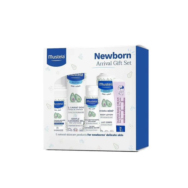 Mustela Newborn Arrival Gift Set (Shampoo Body Wash Lotion Cream) Baby Skin Care