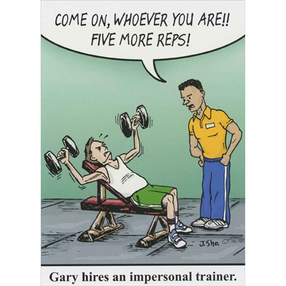 Oatmeal Studios Impersonal Trainer Funny Birthday Card for Man