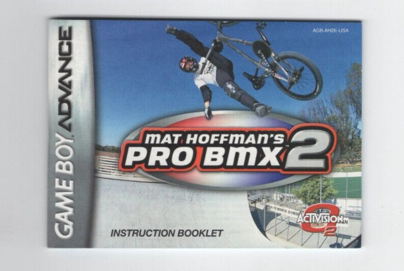 Mat Hoffman's Pro BMX 2 (Gameboy Advance GBA) Instruction MANUAL ONLY