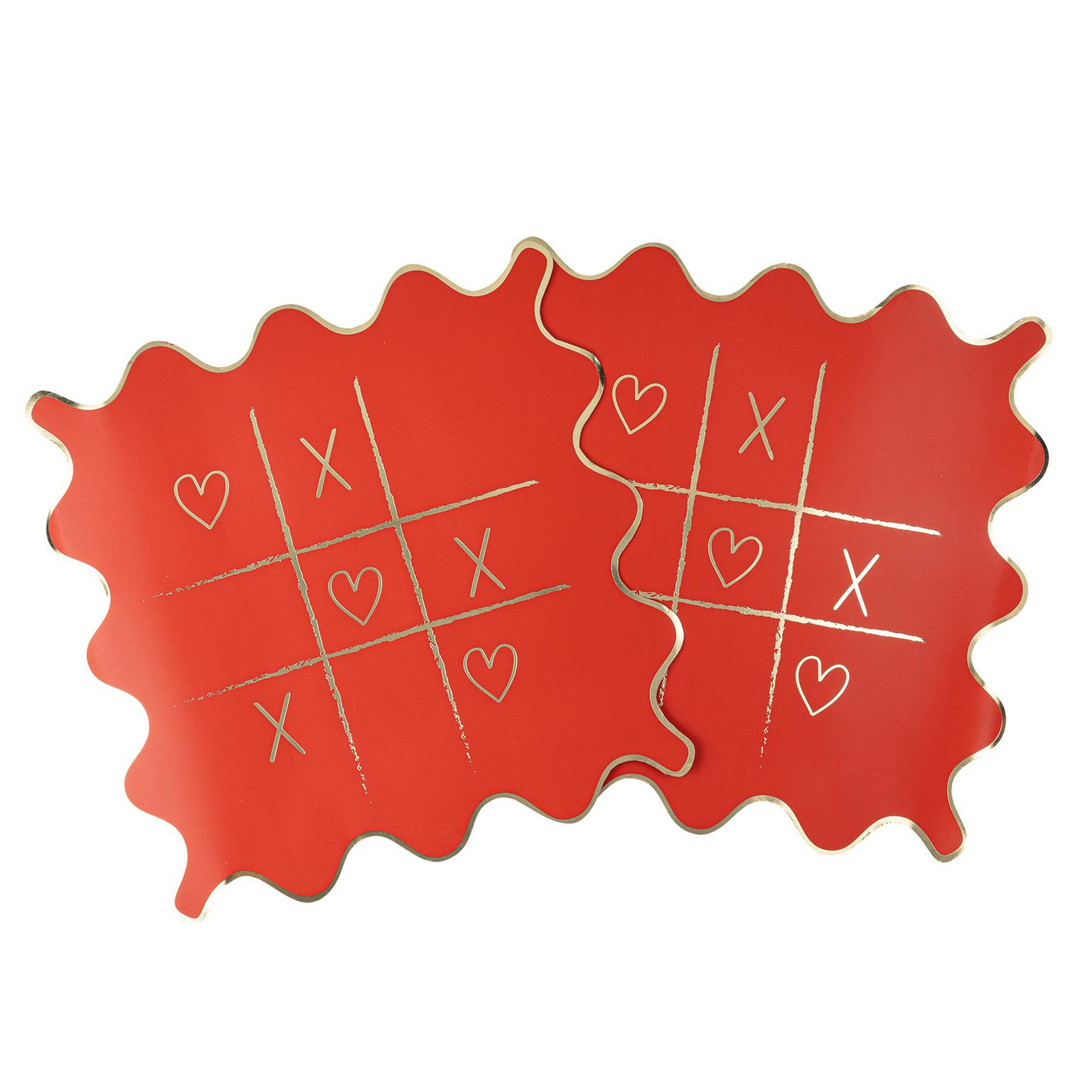 Tovaglietta Lovely Time 34x34cm X2 Rosso Oro