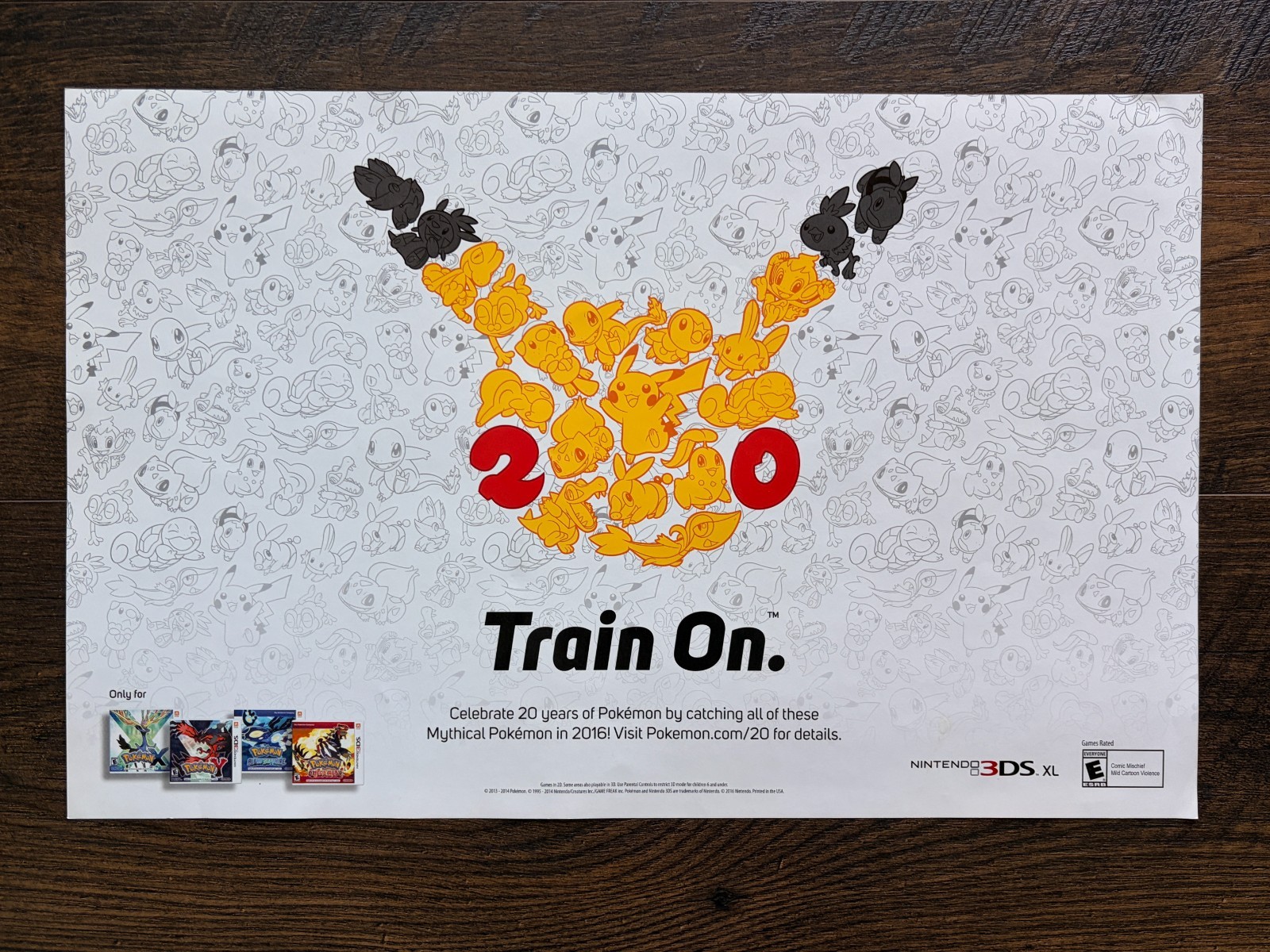 Pokemon Poster: Train On 20 years