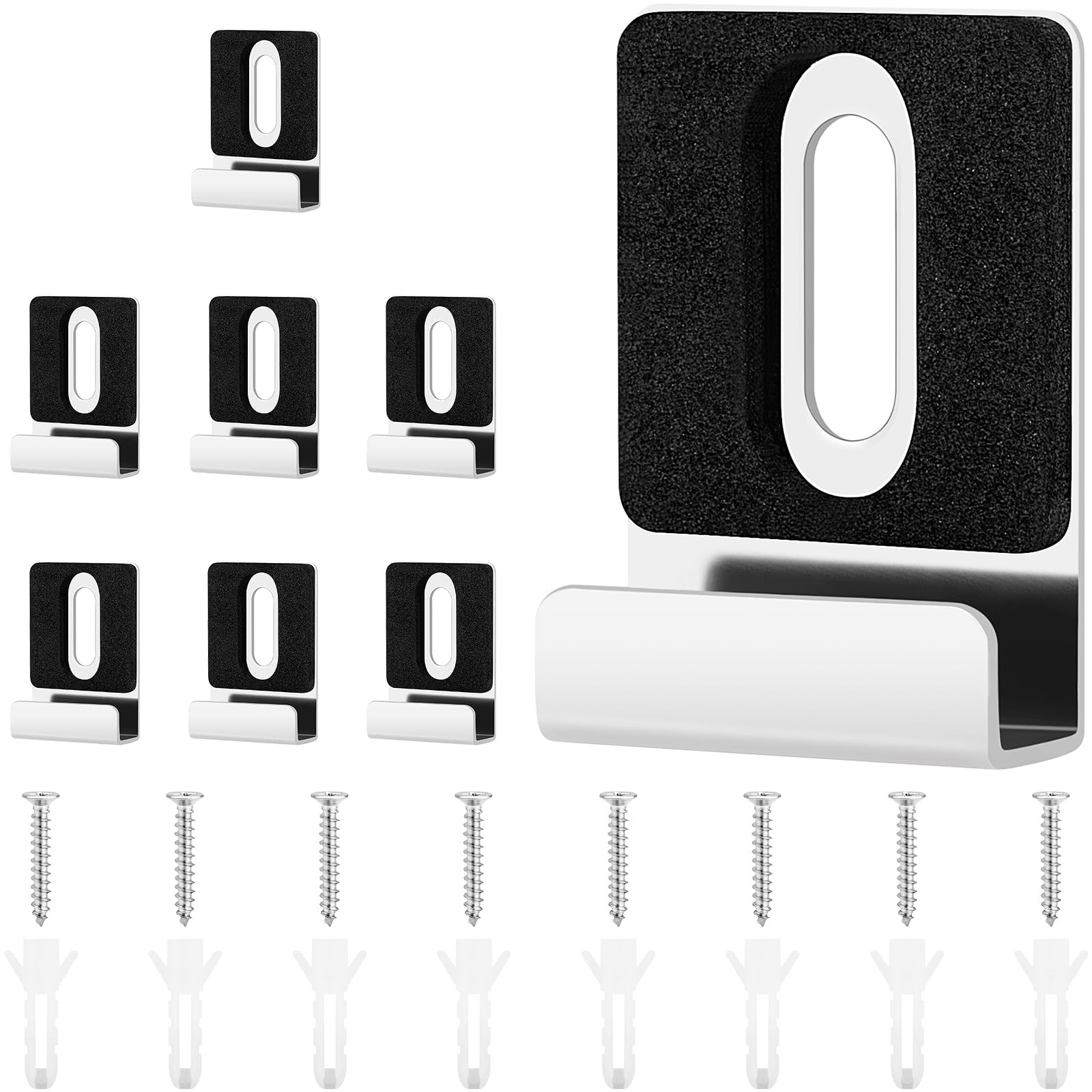 8 Pack Metal Mirror Holder Clips, Steel Heavy Duty Frameless Mirror Mounting wit
