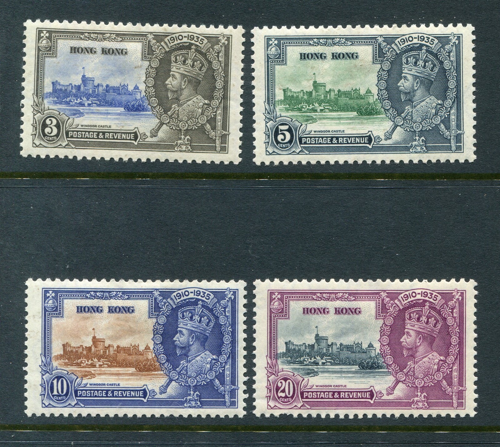Hong Kong #147-150 Silver Jubilee Complete Set [Mint Hinged]