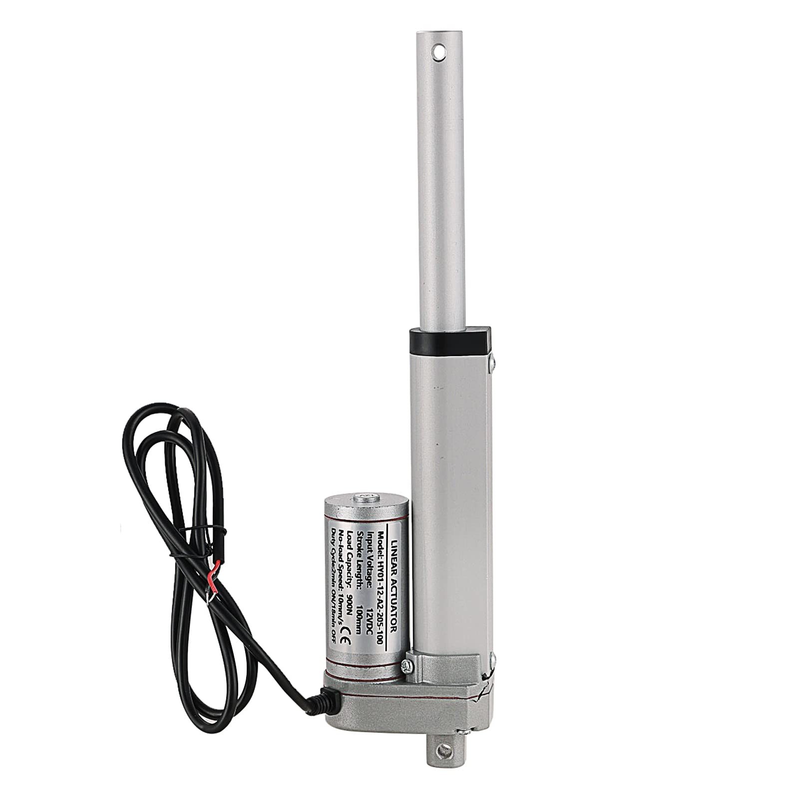 Electric Stroke Linear Actuator DC 12V Heavy Duty 4" 100mm 900N 202lbs 10mm/s