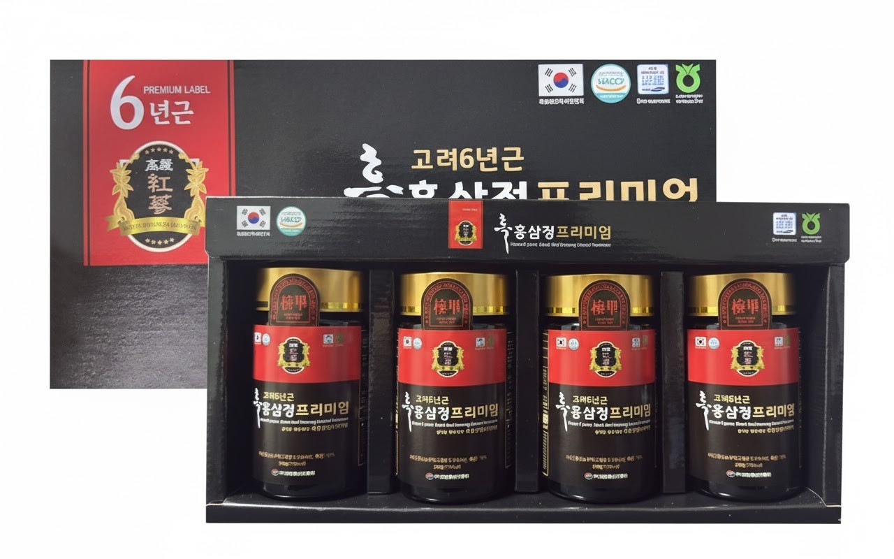 6y Korean Black Red Ginseng Extract Liquid Premium 240g x 4EA Saponin Panx