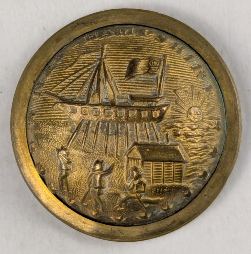 1870s - New Hampshire State Seal Officer Uniform Button - M2E