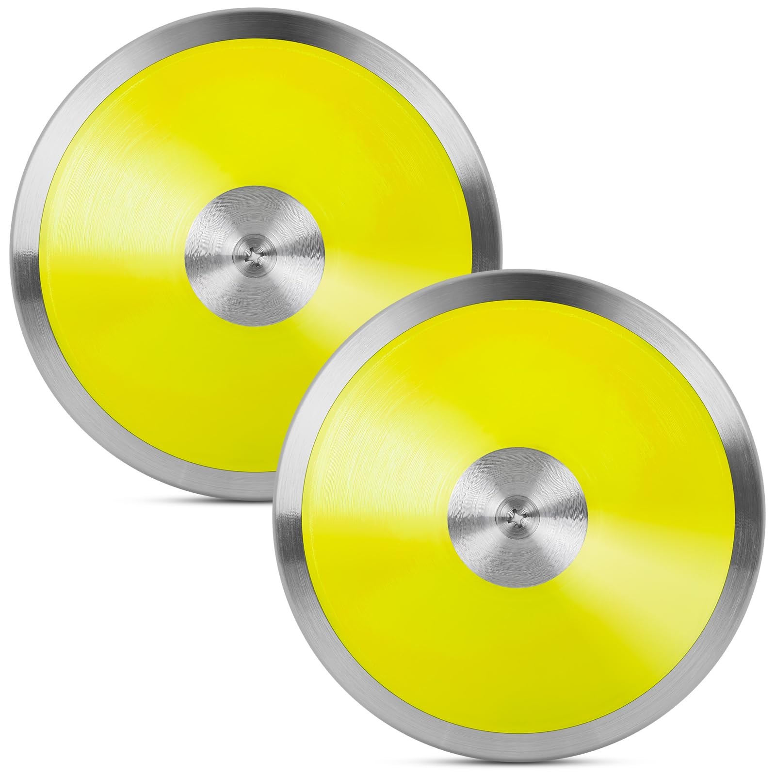 OMYOPY 2 Pcs Sports Training Discus for School Track and Field, 1kg Yellow 