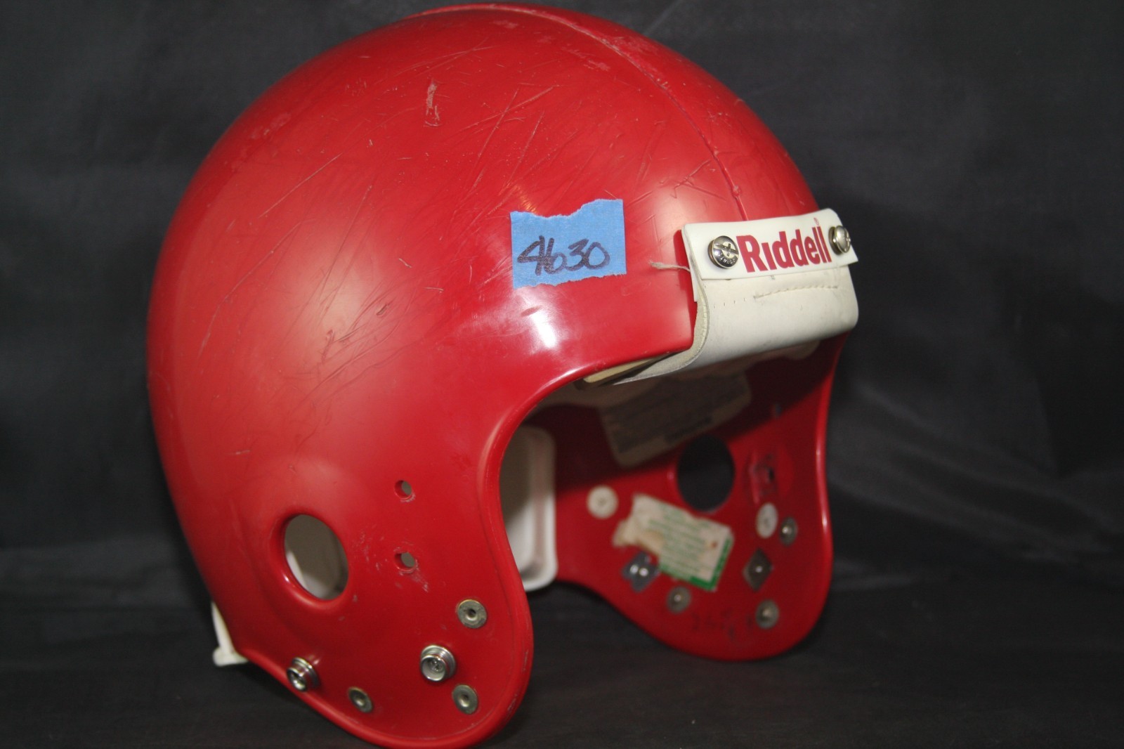 Vtg Riddell VSR4 LARGE Used Worn Scarlett Red Football Game Helmet CHIEFS  P