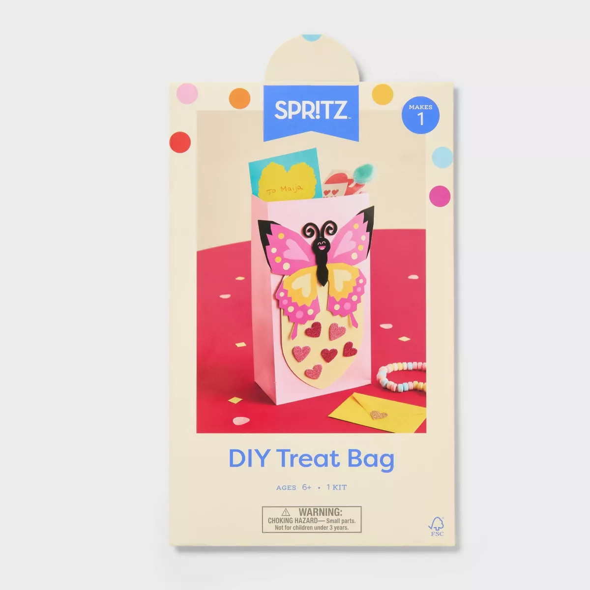 Valentine'S Day Butterfly Sticker Kit and Paper Bag - Spritz™