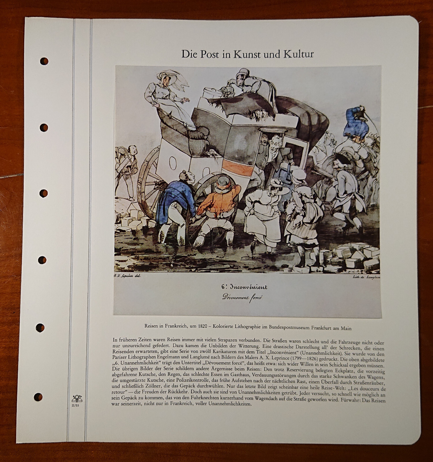 Vordruckblatt Post Art & Culture Travel IN France Lithography Reprint