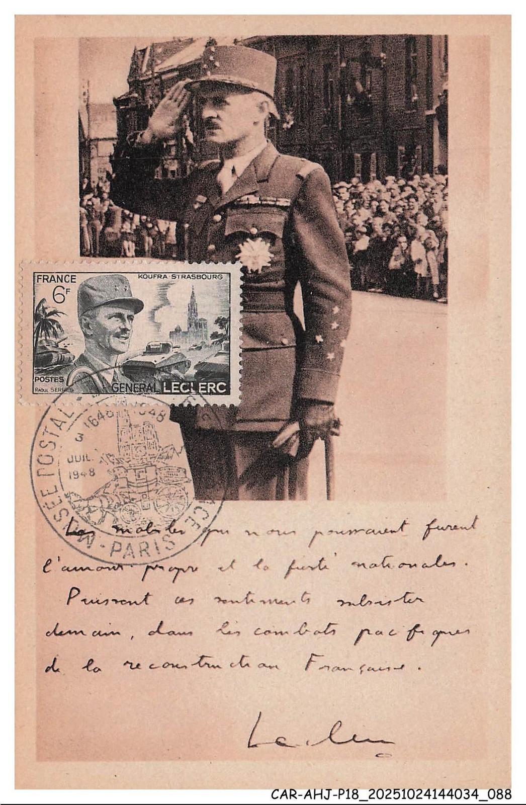 CAR-AHJP18-0883-MAXIMUM - General Leclerc - 1948