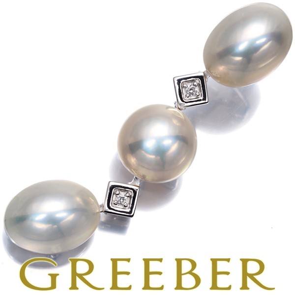 TASAKI Tasaki Pendant Top Mabe Pearl 10.7 11.5mm Diamond 0.03ct 2WAY K18WGBLJ