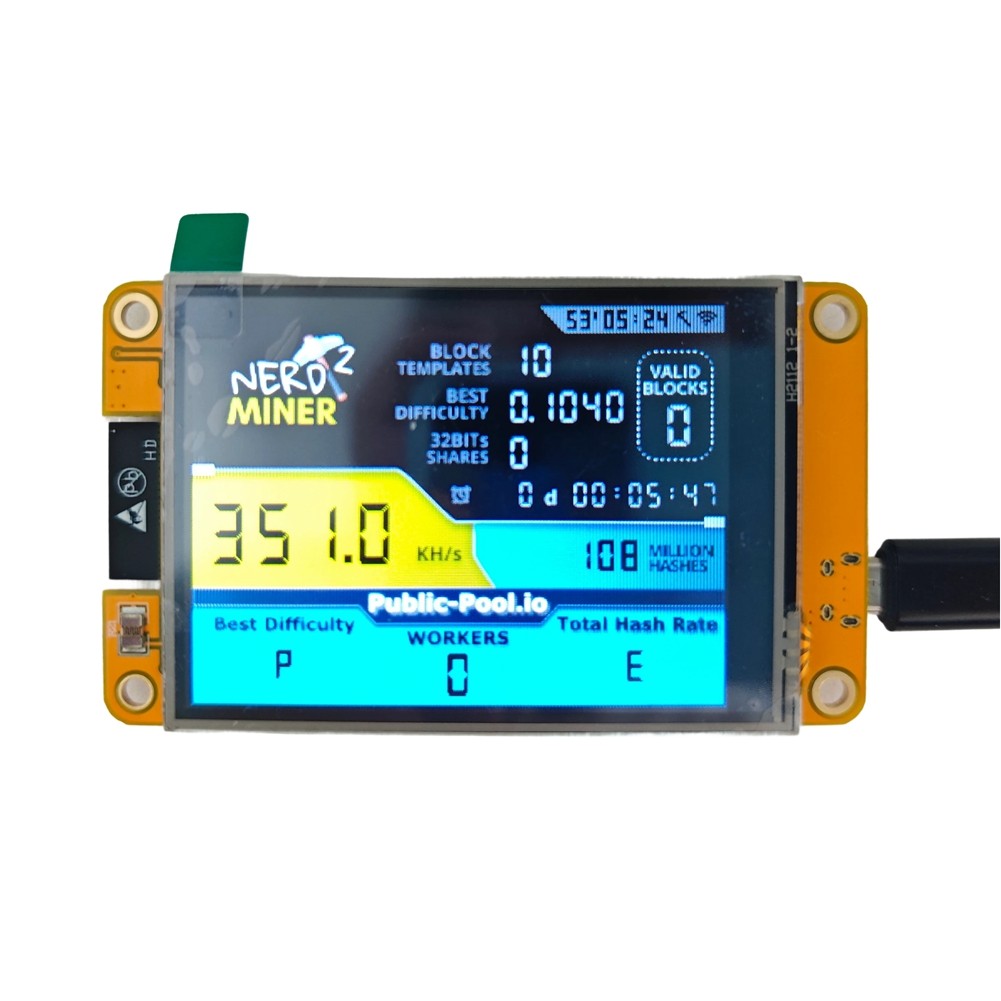  350KH/S  Miner 2.8 Inch  Display Bitcoin Crypto  Lottery Miner Upgraded9227