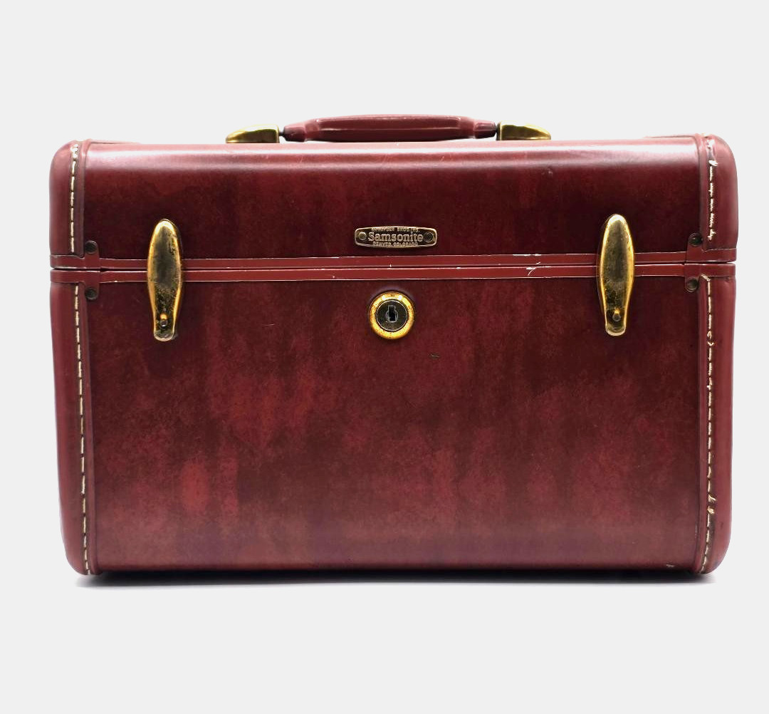 Vintage Shwayder Bros Inc. Samsonite Luggage Train Case with Mirror FLAWS