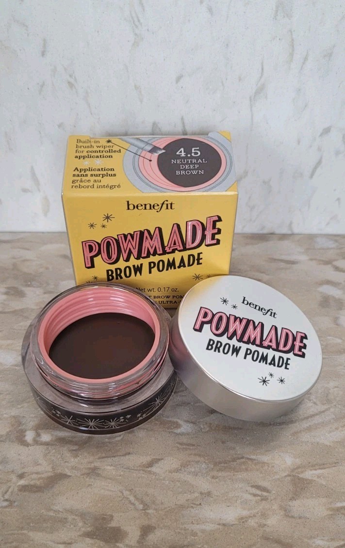 Benefit Powmade Brow Pomade 4.5 WARM MEDIUM/Dark  BROWN ,Full Size / 0.17 oz NIB