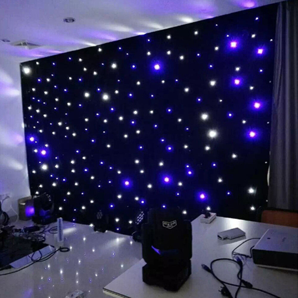 Star Stage Backdrop 20x10FT LED Star Curtain Background Starry Sky ~ DMX512 US