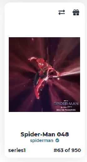 Spider-Man 048 NFT #63 of 950 -NO WAY HOME- RARE AMC Limited Animated Edition📈
