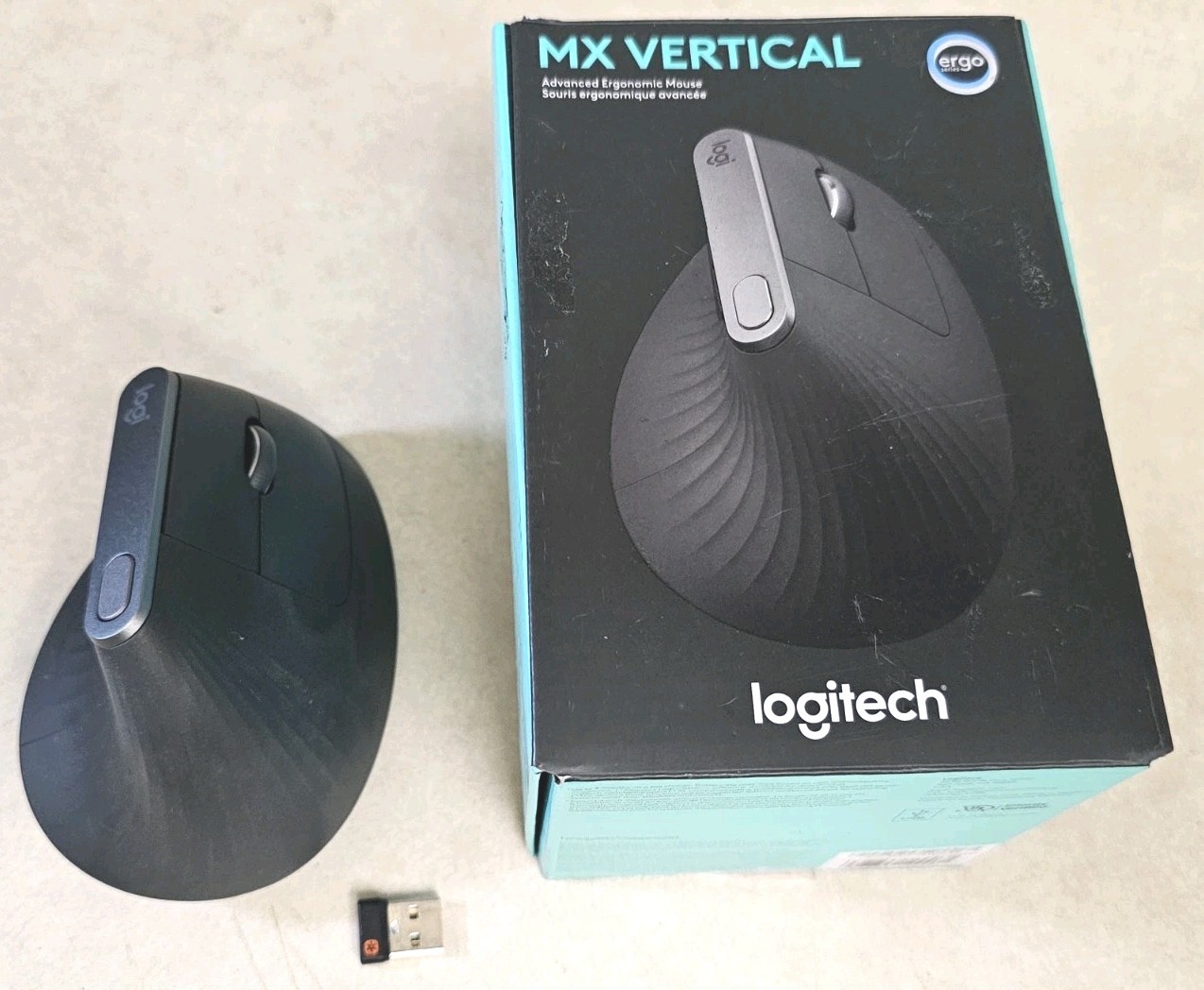 Logitech MX Vertical Advanced Ergonomic Wireless Optical Mouse Whit Box