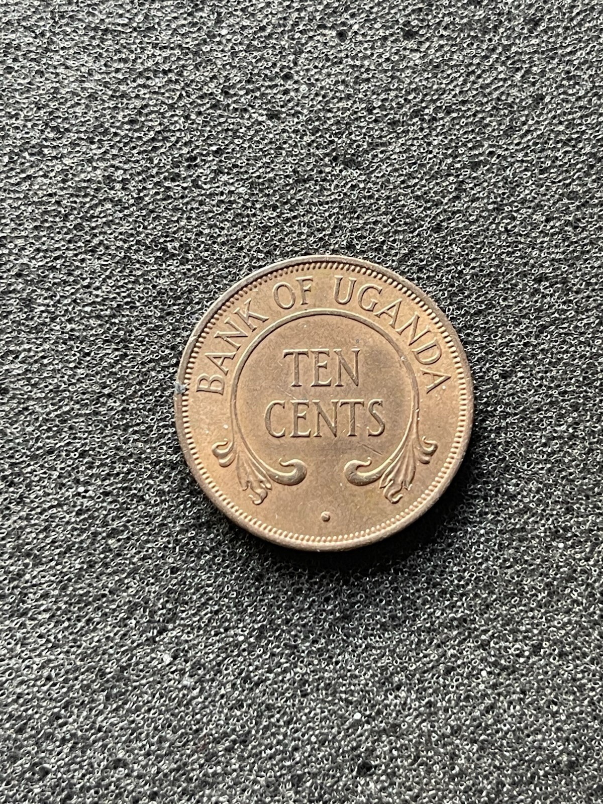 Bank Of Unganda Ten Cents 1968 Unc. Coin..TM1264