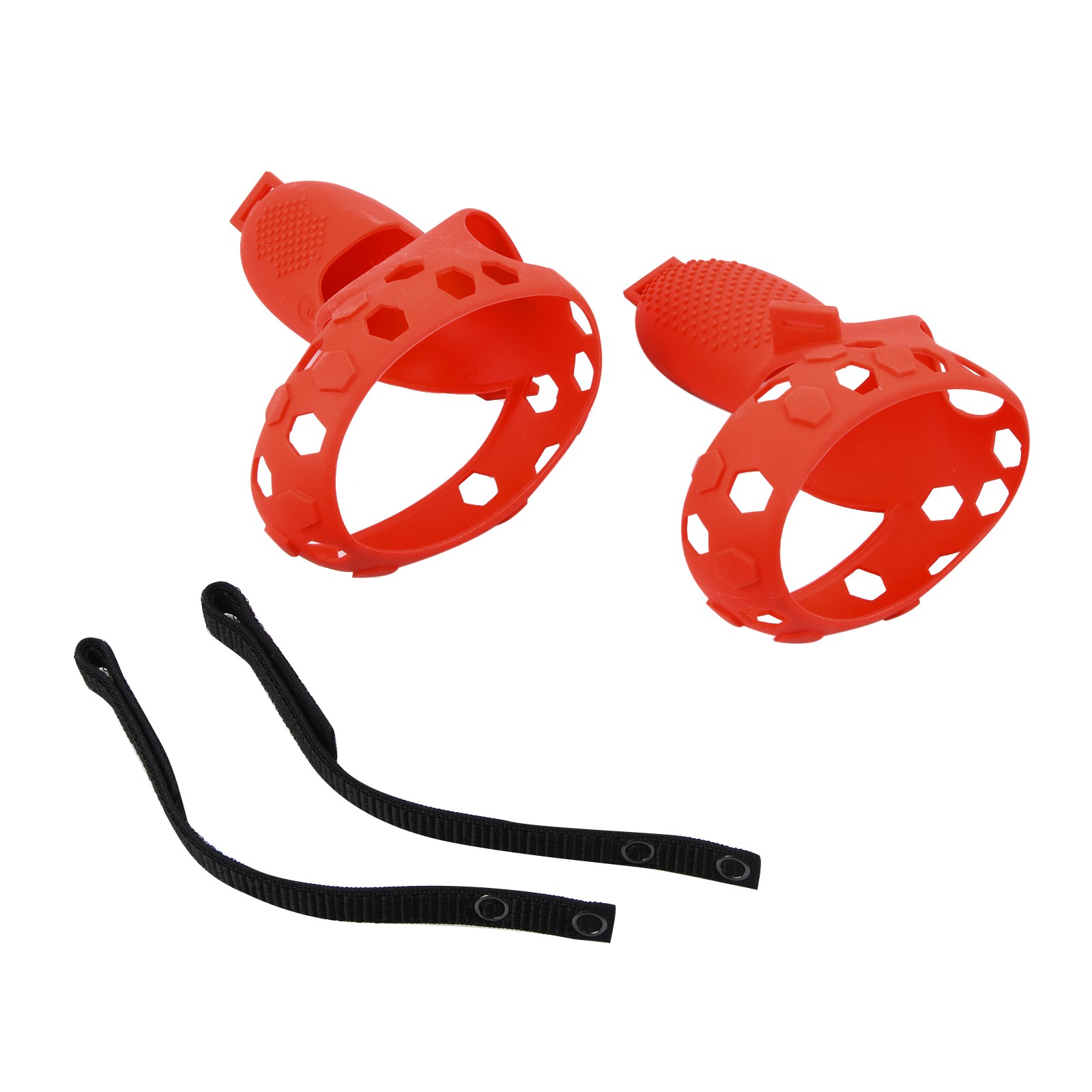 2Pcs Silicone Handle Grip Cover +Nylon Strap For Oculus Quest 2 VR Controller f
