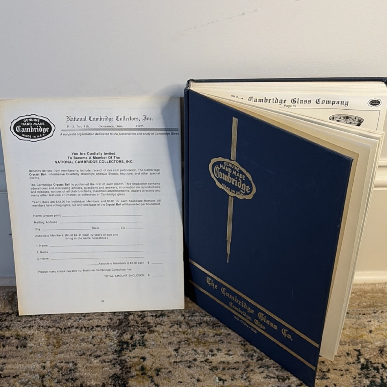 Cambridge Glass Company Price Guide 1949-1953 Hardcover National Cambridge Rare