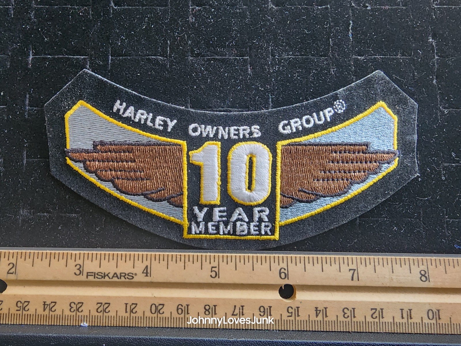 Harley-Davidson Owners Group 10 Yr Rocker Patch New Embroidered Vest/Jacket 