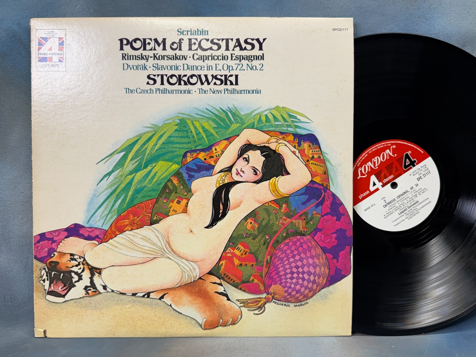 Scriabin Poem of Ecstasy Rimsky Korsakov Espagnol Stokowski SPC21117 Stereo LP