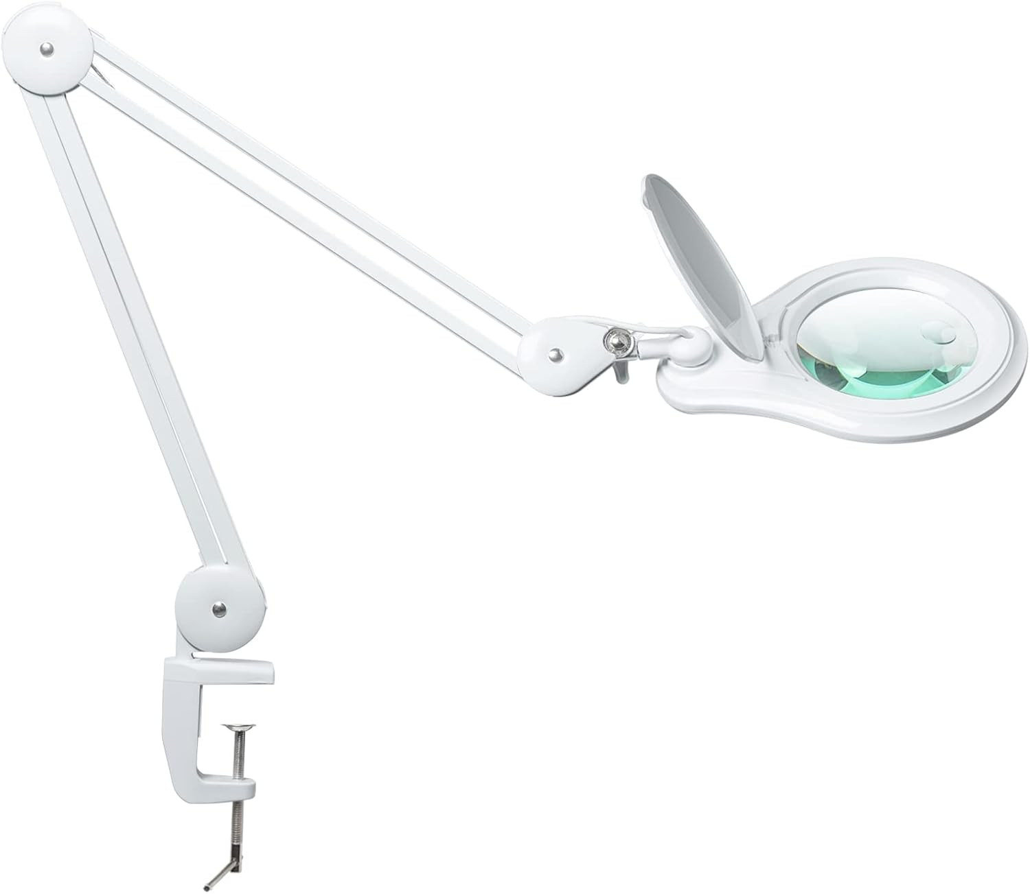 Bifocals LED Magnifying Lamp with Clamp, 5 Diopter with 20 Diopter, 5 Inch Magni