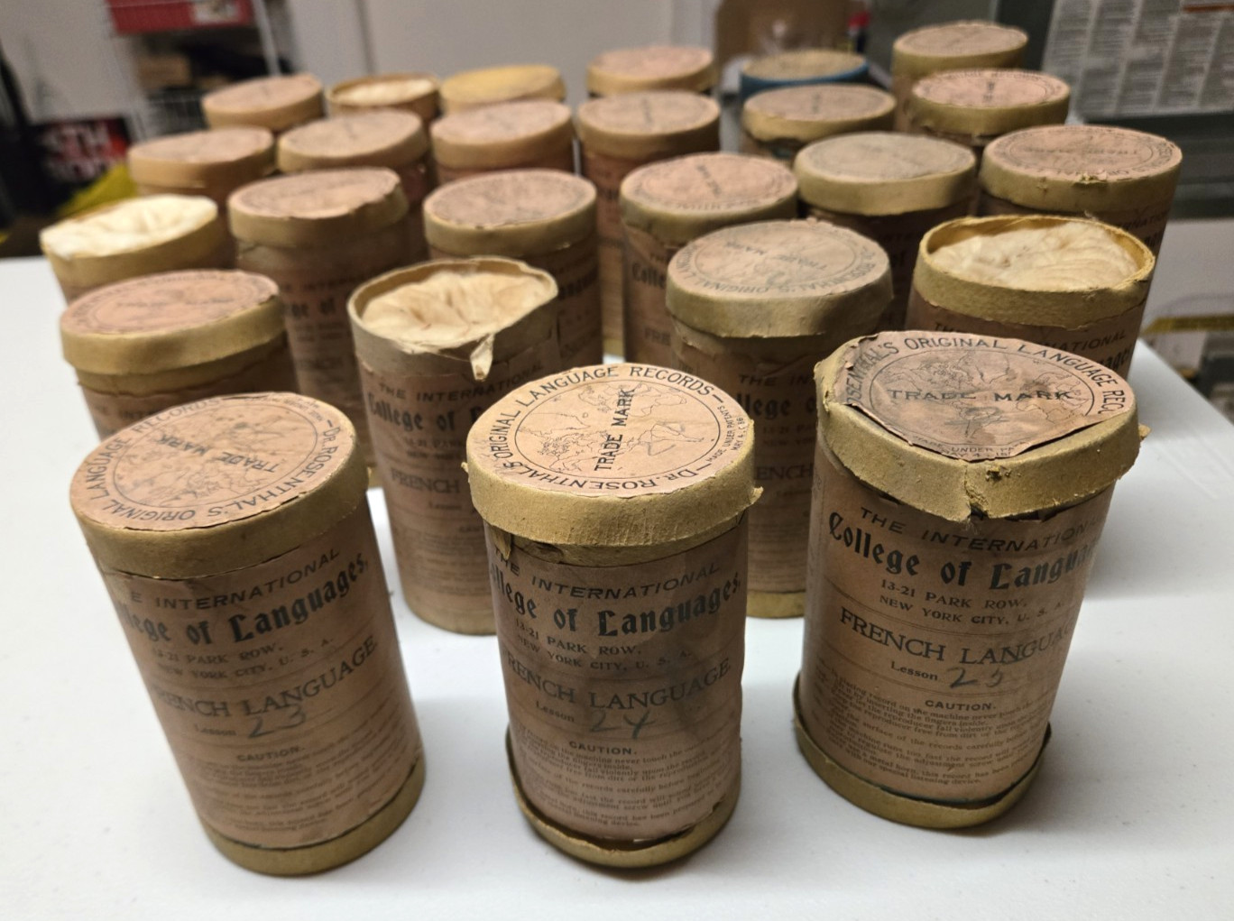 26 Dr. Rosenthals College of Languages Method French Lessons Cylinder Records