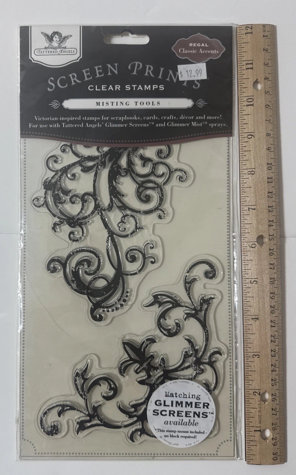 TATTERED ANGELS Clear Stamps Screen Prints Misting Tools Regal Classic Accents