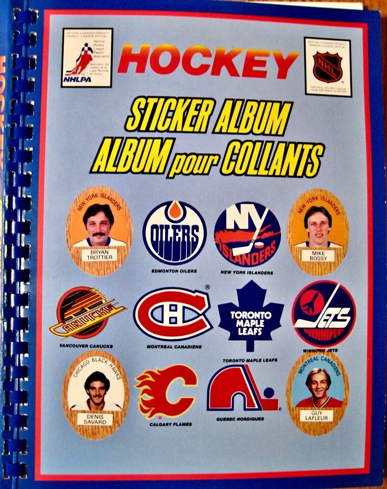 RARE VINTAGE 1983-84 NHLPA PUFFY STICKER ALBUM /W 10 MISSING STICKERS