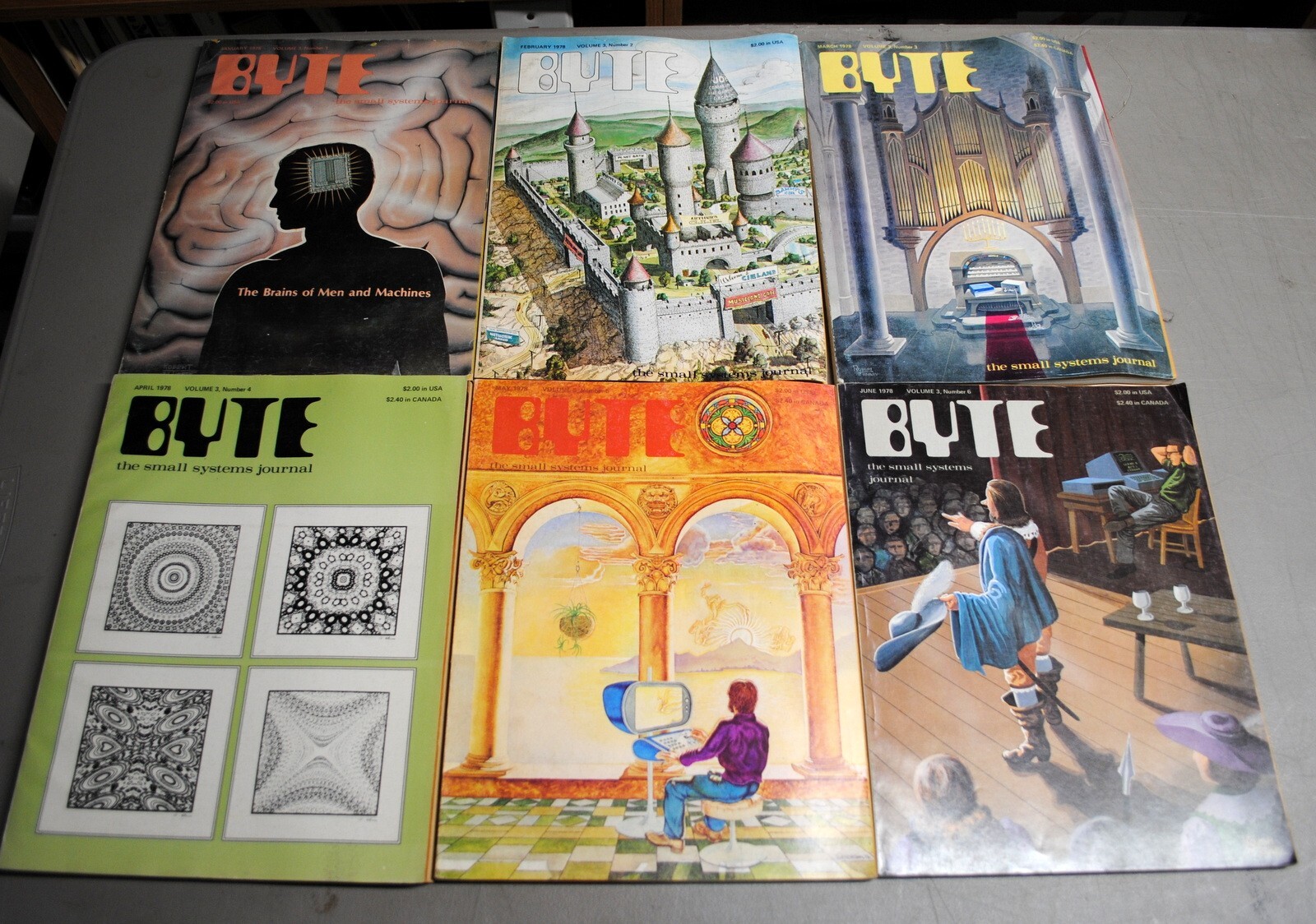 Historic Collection  BYTE  Magazine 6 Issues 1978 January-June