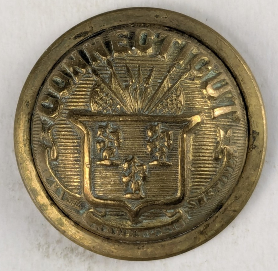 1870-1920 -Connecticut State Seal Officer Uniform Button - M2E