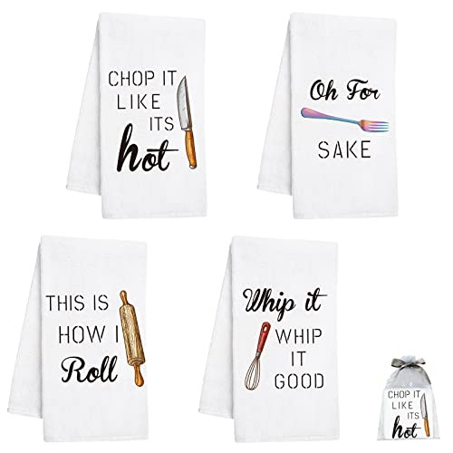  Dish Towels for Kitchen, 16 x 23.6 Inch Housewarming Cooking Items Design