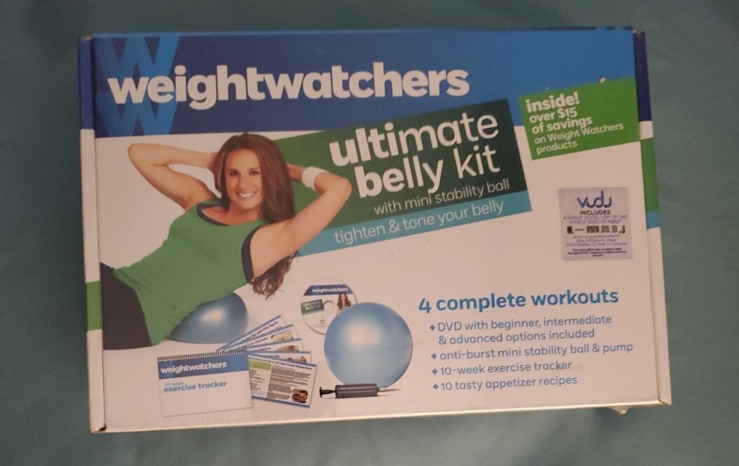 Weight Watchers Ultimate Belly Kit DVD & Mini Stability Ball Tone New Sealed NEW