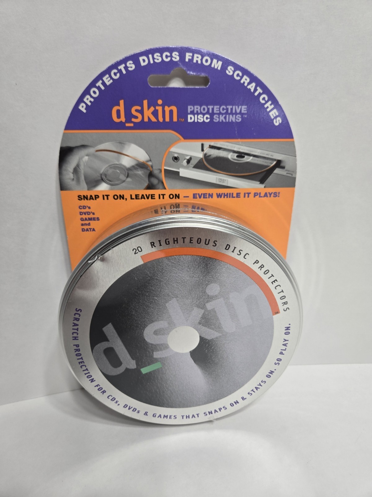 New D-Skin Protective Disc DVD CD Skins (20 RIGHTEOUS DISC PROTECTORS)