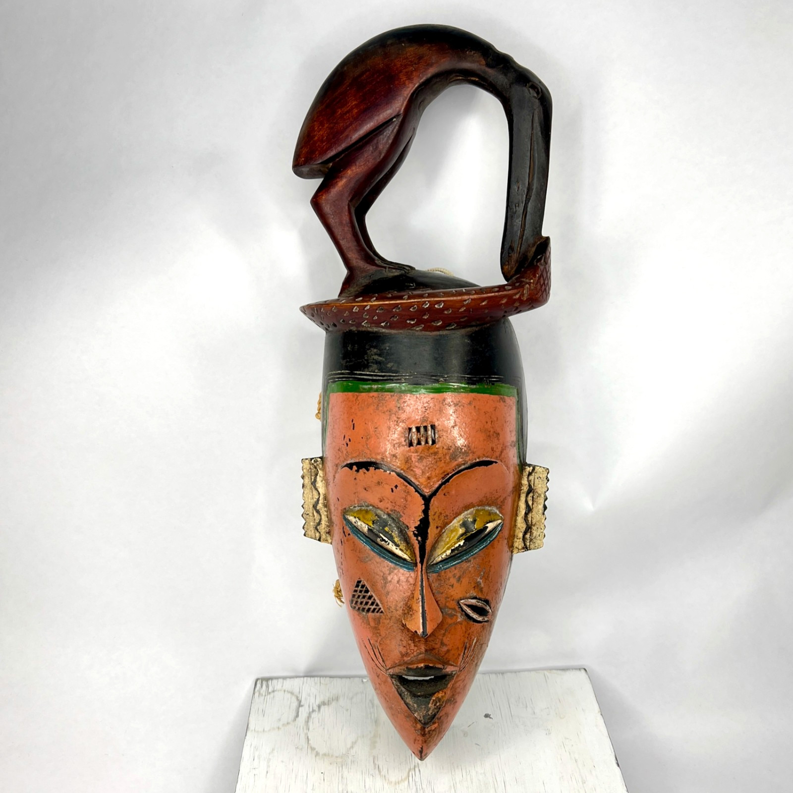 Authentic Guro Seli Bird Mask - Vintage Ivory Coast Tribal African Art Carving