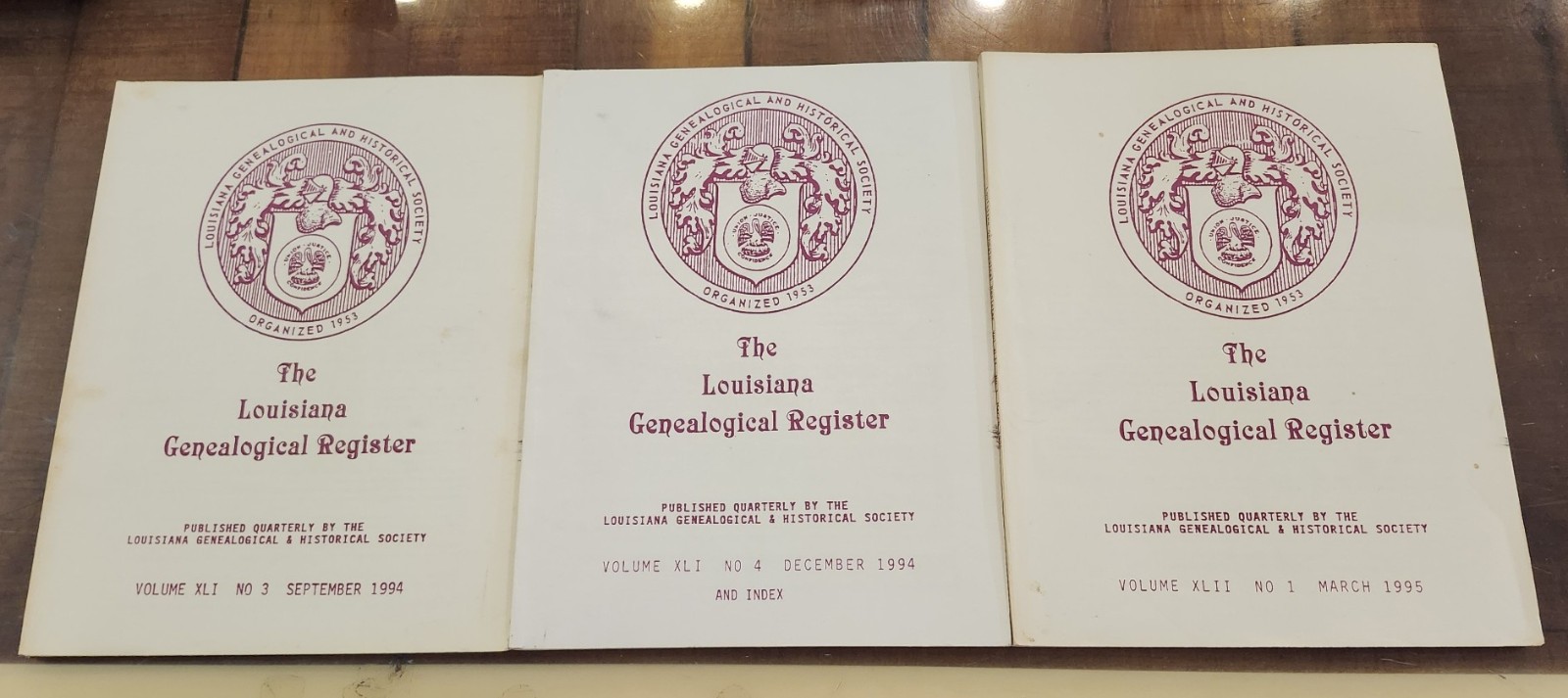 22 Issues of LOUISIANA GENEALOGICAL REGISTER 1994-2000 History