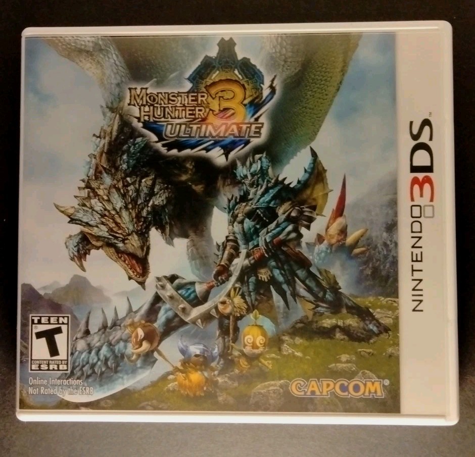 Monster Hunter 3 Ultimate Nintendo 3ds Authentic Case Box Artwork ONLY
