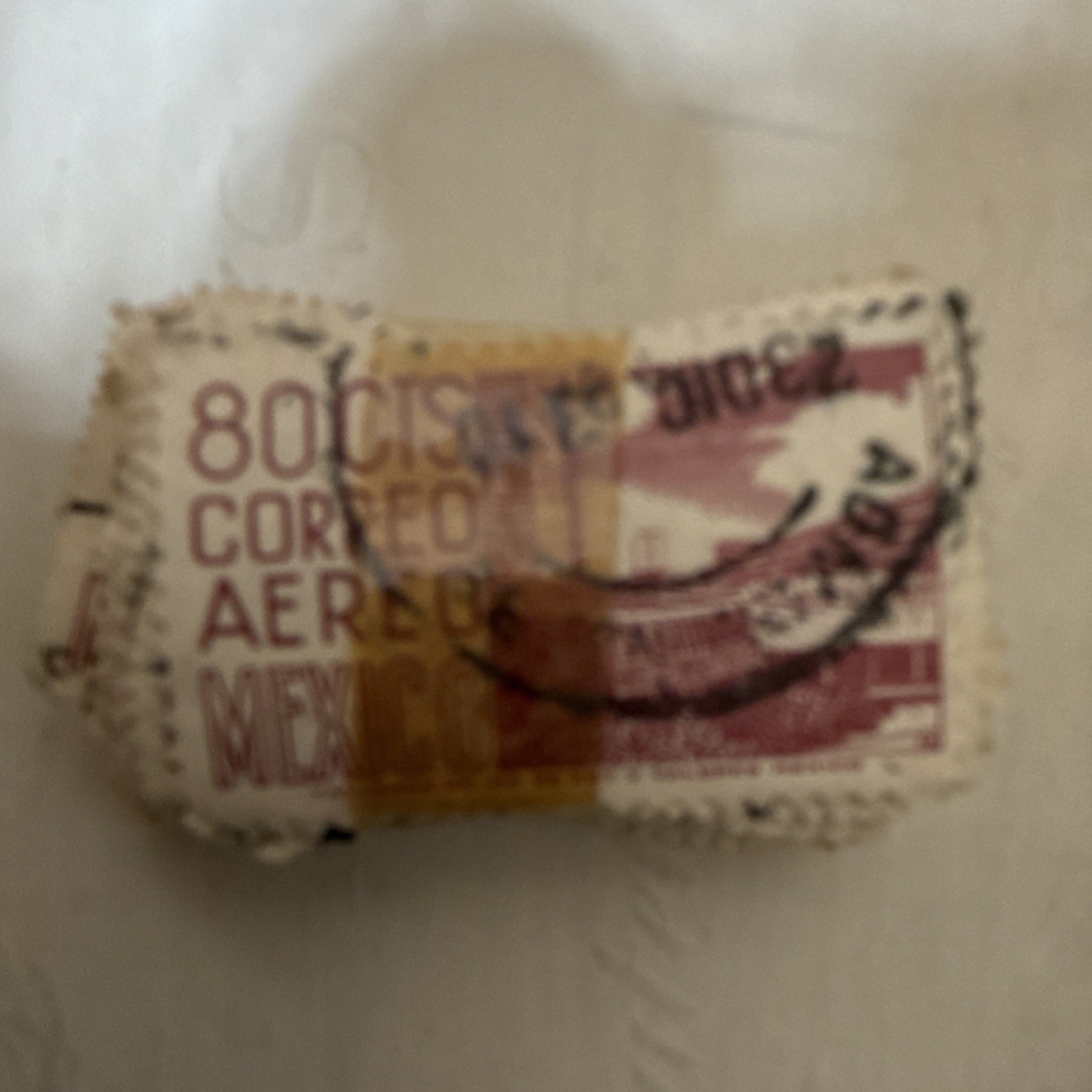 Mexico 80 CTS Air Mail Stamps Architecture Topic Handstamped Used Bundle