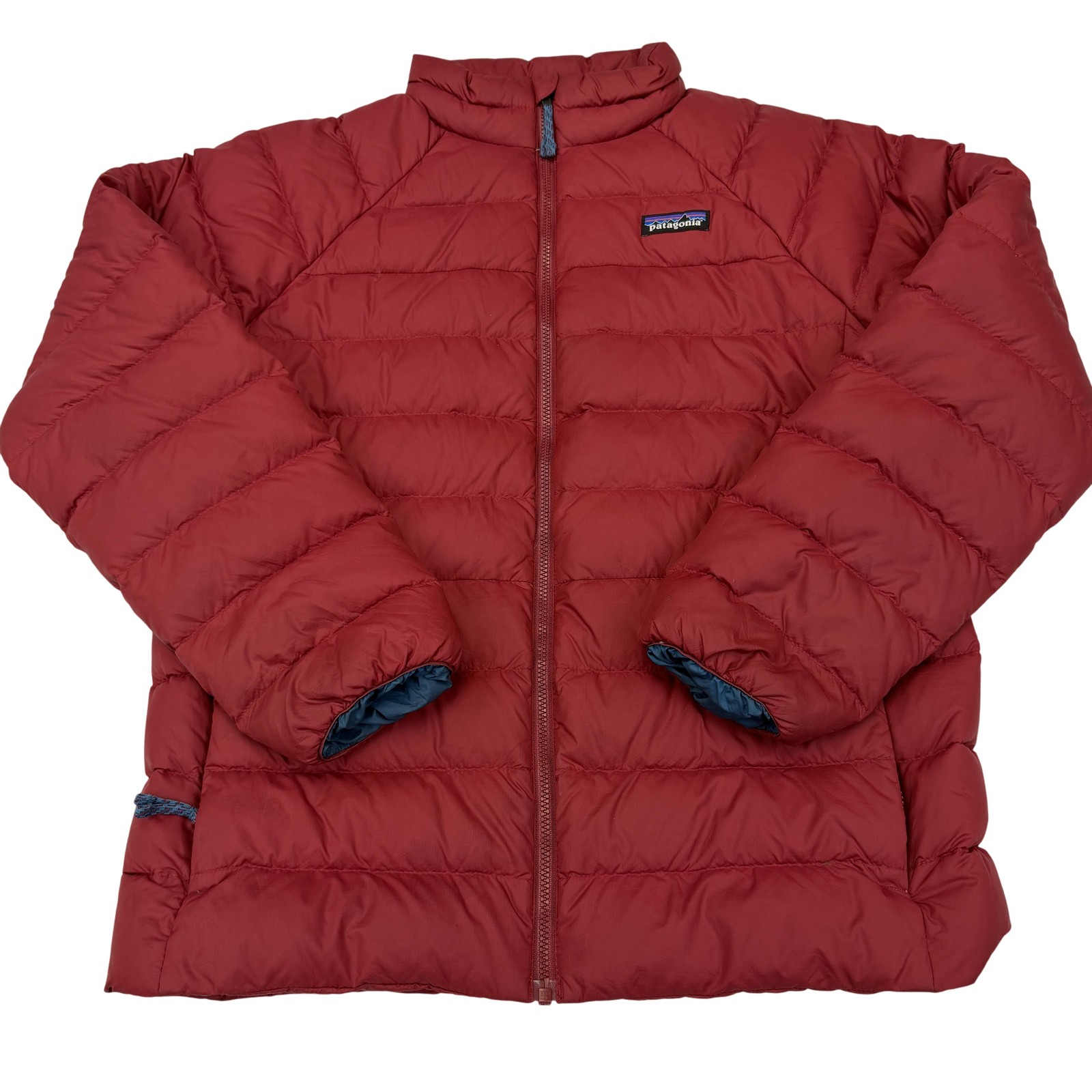 Patagonia Jacket Youth 14 Red Down Puffer Full Zip Insulated Winter Hiking