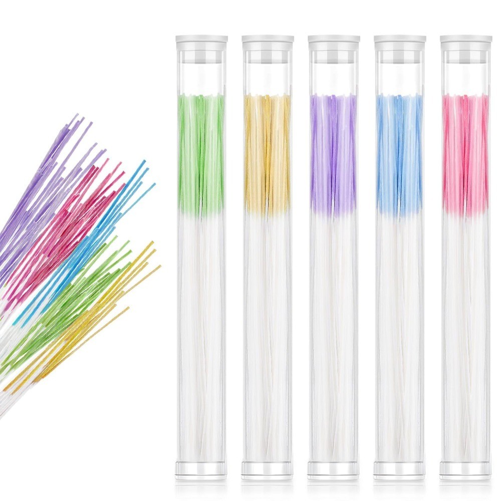 Disposable Ear Piercing Cleaning Floss Sticks 300pcs 5 Colors Ear Hole Cleaner